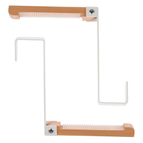 BUTIFULSIC Perchas para Puerta de Color Blanco Plegables 2 Piezas para Colgar Toallas y Batas, Organizador para Armarios y Baños que Maximiza Espacio