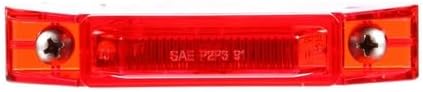 35 Series, LED, Red Rectangular, 1 Diode, Marker Clearance Light, P2, 2 Screw, Fit 'N Forget M/C