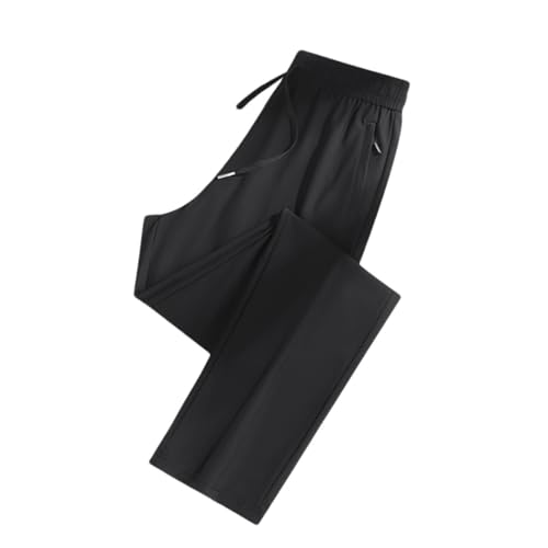 Kelsiop Men's Business Casual Pants Ice Silk Summer Work Trousers