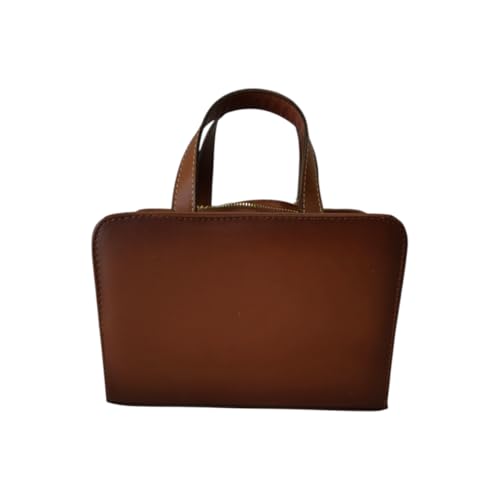 Mexican Artisan Artisan Engraved Mafalda Coffee Crossbody Bag, Hand Painted., Coffee3