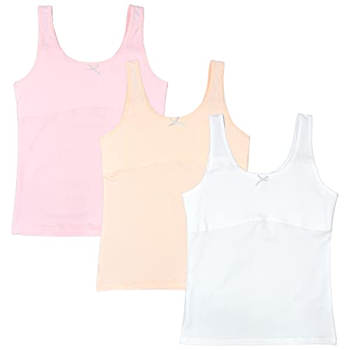 Girls Tank Top Cami Undershirts Cotton Camisoles 3 Pack