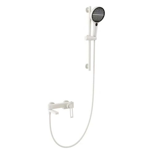Colonne de douche et mitigeur baignoire blanc lait luxe LWX