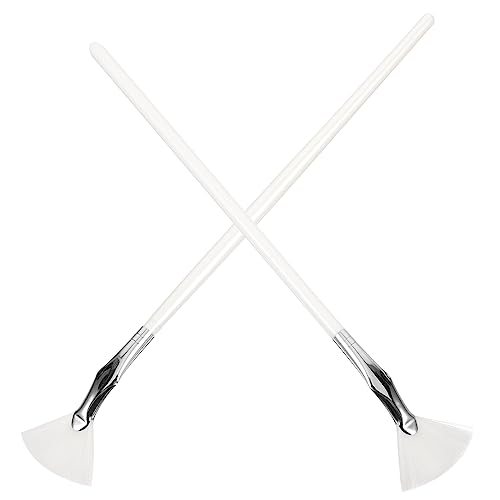 MUSISALY 2pcs Curved Fan Eyelash Brush for Mascara Precision Lower Eyelash Applicator Comfortable Handle
