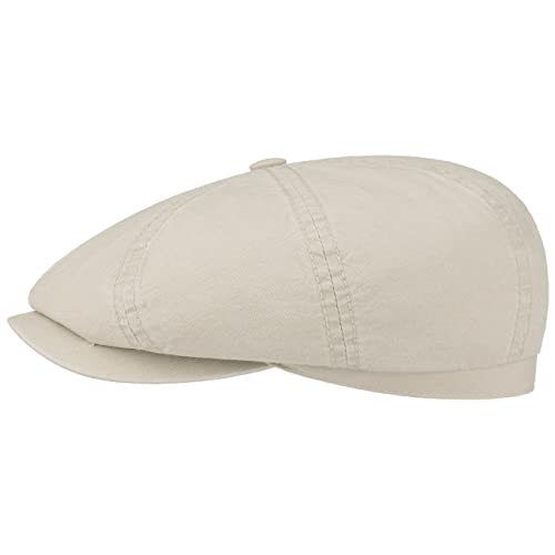 Stetson Hatteras Classic Cotton Flat Cap Women/Men Beige 7 1/4-7 3/8