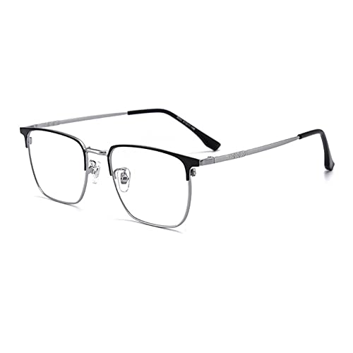 RICCIE Men's retro progressive multifocal photochromic sunglasses, HD aspheric resin lens reader diopter +1.0 to +3.0,01,+3.0