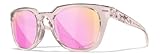 wiley x occhiali da sole ultra polarized ac6ult10,rosa cipria trasparente,one size,unisex