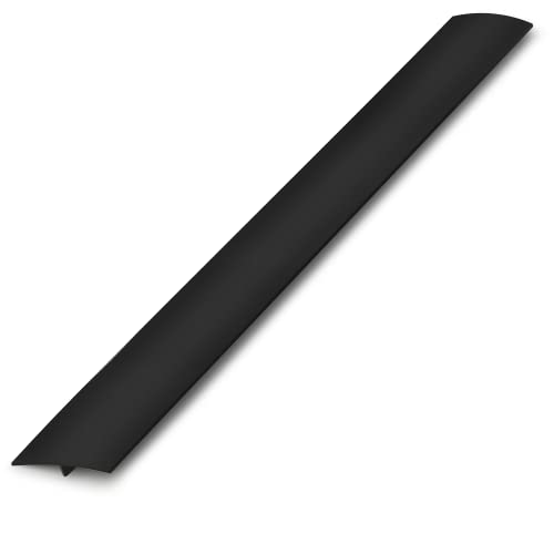 Silicone Stove Gap Cover By Eltow - Extra Long and Extra Wide Gap Filler Between Stove and Counter, Washer and Dryer Space, Oven, and Kitchen Appliances - Cut to Desired Length - Matte Black Finish