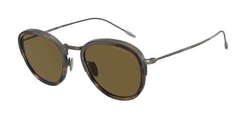 GIORGIO ARMANI Sunglasses AR 6068 325973 Brushed Gunmetal Dark Brown