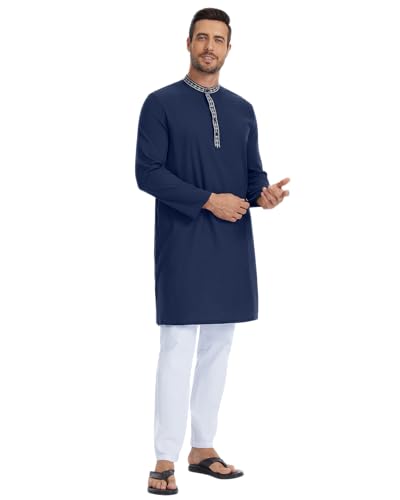 Caftan lin homme LVCBL la robe abaya rétro au confort absolu - 4