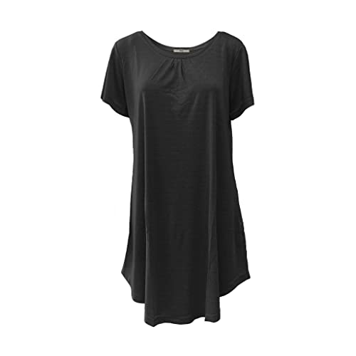 EMF-Nightshirt-5G-RF-Shielding-Sleepshirt-Safe-Clothing-with-Silver-Fabric-Womens-Nightgown-Short-Sleeve