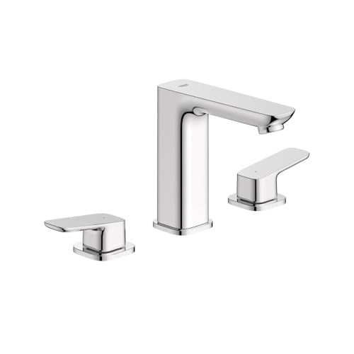 Grohe 1019220000 Cubeo 8-Inch Widespread 2-Handle Bathroom Faucet, 1.2 GPM,