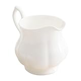 CLISPEED Keramik Milchkännchen Britisches Design Milchgießer ohne Griff für Kaffee Sahne Saft Vielseitig Verwendbar Spülmaschinenfest für Zuhause und Gastronomie