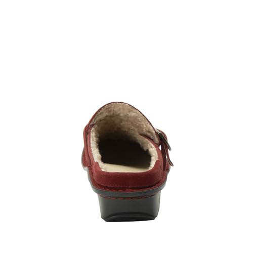 Image of Alegria Women's Brigid Leather Moc Toe Open Back Clog with Heel Cup