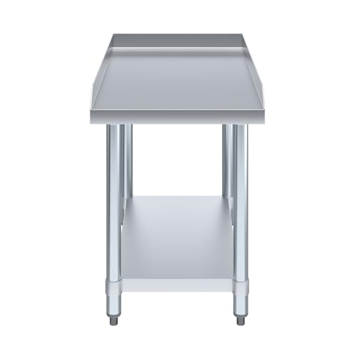 Image of AmGood Stainless Steel Equipment Stand - Heavy Duty, Commercial Grade, with Undershelf, NSF Certified (30 inch Width x 18 inch Length)