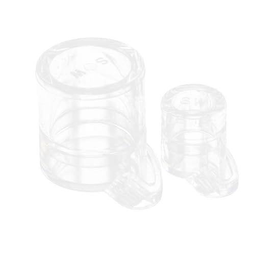 Toddmomy 2PCS Transparent Acrylic Feeding Bowl Water Storage for Easy to Clean and Refill for Farm Nest Water Supply