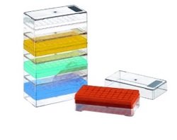 Axygen R-50-BK | 50-Well Microcentrifuge Tube Rack for Storage and Freezing, Fits Axygen 1.5mL and 2mL Screw Cap Microtubes, Black PP (1 Case: 10 Racks/Unit; 10 Units/Case)