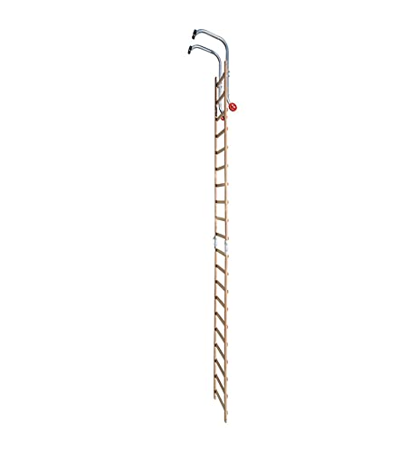 Echelle Plate de Toit en Bois pour Couvreur avec Crochet de Toit 5m Hailo Safety Roof