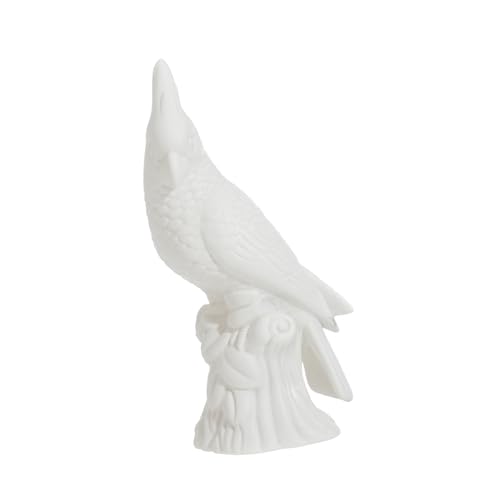 IMIKEYA Artesanía De Loros De Porcelana Blanca Estatua Decorativa De Loro Adorno De para Escritorio Objeto De Forma De para Decoración De Hogar