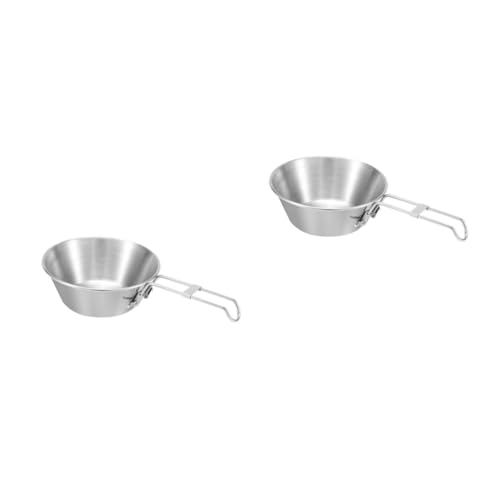 Abaodam 2 Pcs Camping Cup Collapsible Mug Multifunctional Water Cup for Hiking Bbq Comfortable Folding Handle