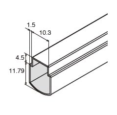 NIC ALFA FRAME H10シリーズ フェースストライプ 溝カバー用 50本パック 色=ブラック FS2-10-BK-P50