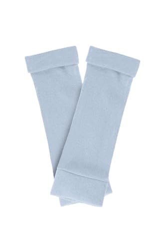 Turtle Doves 100% Recycled Cashmere Fingerless Gloves (Light Blue)