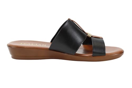 Image of ITALIAN Shoemakers Women's Sofy Wedge Sandal, Comfort Casual Open Toe - Made in Italy, 1.5 inch Heel