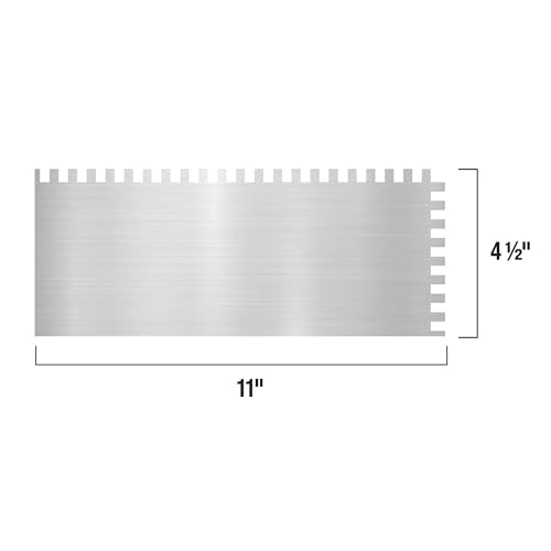 QEP Comfort Grip Stainless Steel Trowel Square-Notch 1/4" x 3/8" x 1/4" by QEP - Image 2