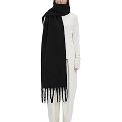 OUNIYA Bufanda grande y gruesa de gran tamaño, esp...: Suave y cómodo: la bufanda de invierno gruesa y colorida para mujer está recortada con borlas, sensación suave al tacto. Los colores son atemporales y tan hermosos para primavera, otoño e invierno. El patrón clásico a cuadros nunca pasará de moda. Cá...