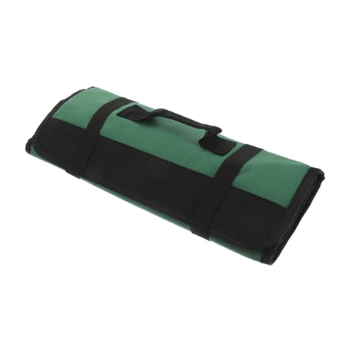 Hemoton Outdoor Chef Knife Roll Bag Capacity Portable Pouch for Multiple Knives Convenient Carrying Handle for Camping Bbq