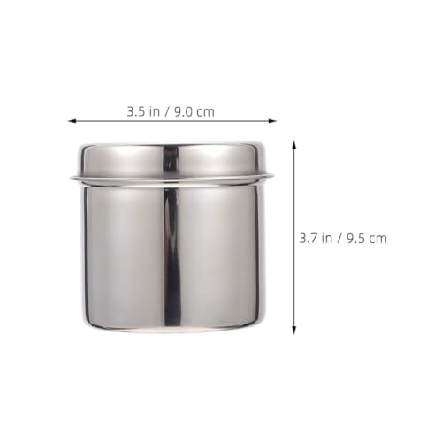 Frascos de ungüento de acero inoxidable para organizar gasas en consultas médicas, 2 piezas 7