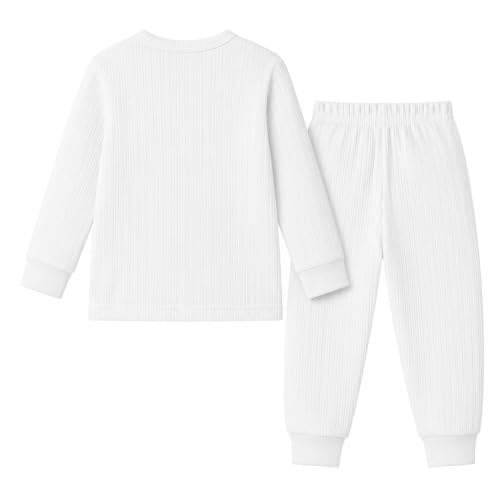 Image of TIXY Baby Thermal Wear Set Pack of 3 for Boys & Girls | Full Sleeve Cotton Rich Winter Innerwear Top & Bottom Set | Soft Warm Ribbed Thermals for Infants & Toddlers