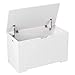 FOREHILL Cassapanca Portagiochi Bambini,Grande contenitore Baule Portagiochi per Bambini,Cassapanca Contenitore per Bambini,in legno con Coperchio per sala giochi,scuola materna 80x39,5x46,3cm Bianco