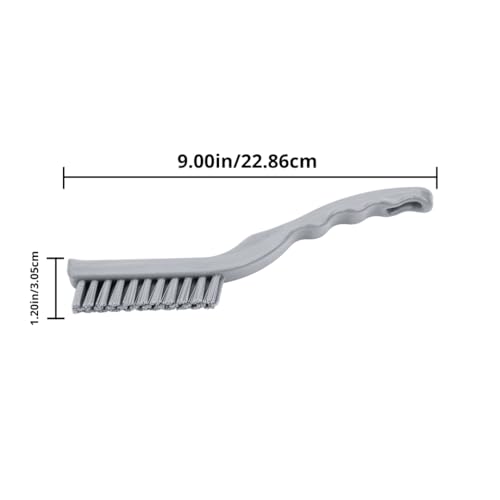 Image of SPARTA Detail Brush Set - Grout & Crevice Brushes with Hanging Hole for Bathroom, Kitchens & Countertop, Plastic, 9 Inches, Orange