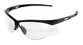 Radnor Glasses Safety Clear Anti-Scratch Premier Black Temple Grips Sideshield Wrap-Around Dual Nose Pads Ansi Z87+ -1 Box of 12