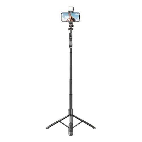 Soporte de trípode para selfie con soporte de aluminio para teléfono inteligente, soporte de bolsillo para teléfono inteligente