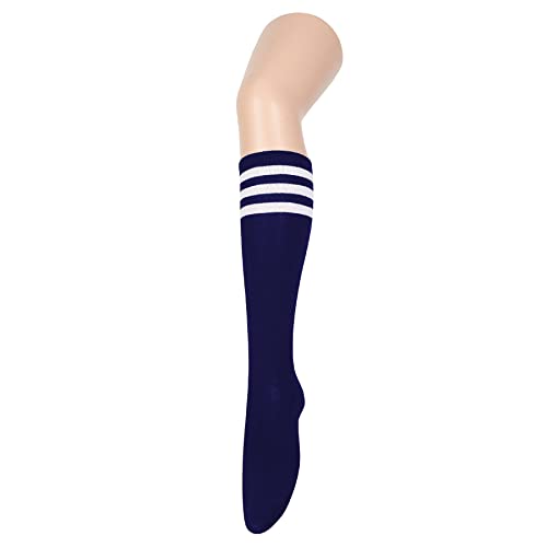 Zando Women's Knee High Socks Classic Knee Socks Opaque Thigh High Stockings Casual Tube Socks Striped Athletic Socks4