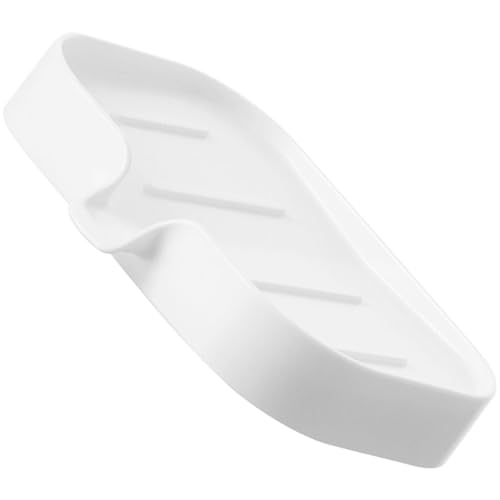 ULTECHNOVO Jabonera de Pared sin Taladro, Soporte Drenante Antideslizante de Abs Color Claro, Organizador Práctico para Baño y Cocina, Escurridor de Jabón Resistente y Fácil de Limpiar,
