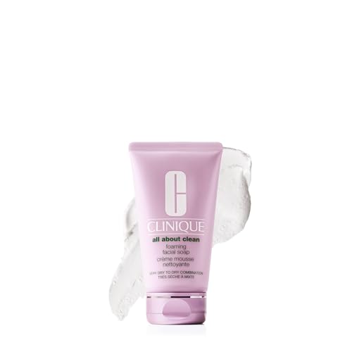 Clinique All About Clean Foaming Face Wash With Hyaluronic Acid + Glycerin For Very Dry to Dry Combination Skin Types 5 Fl Oz