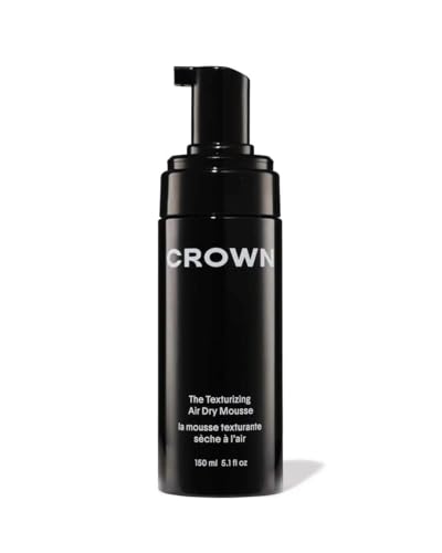 CROWN AFFAIR The Texturizing Air Dry Hair Mousse, 5.1 Fl Oz (Pack of 1), Black