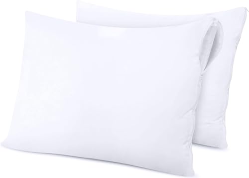 Utopia Bedding Protectores De Almohada Impermeables con Cremallera - Paquete De 2 | 50 x 70 cm -...