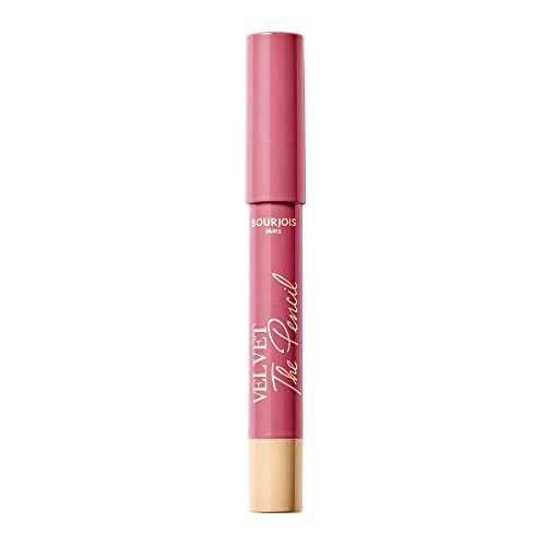 Bourjois - Rouge à lèvres - Velvet The Pencil - 02 Amou-Rose - Waterproof et sans transfert, mat 2-en-1