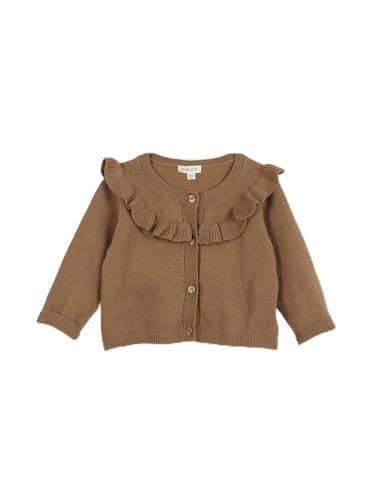 Veste camel avec volant Gocco en maille premium pour bébé fille
