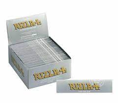 Rizla Argent King size papier à rouler ultra fin Boîte de 50 livrets