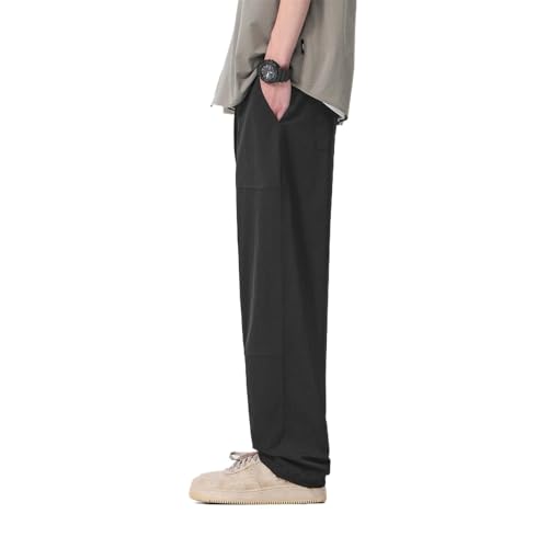 Men's Pants Summer Thin Breathable Wide-Leg Japanese Workwear Straight Leg Casual Trouser4