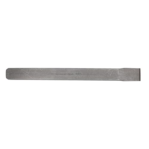 Image of Mayhew Tools 34502 Flat Utility Chisel, 1-1 /8 inch x 12 inch Carded, Shot Blast Finish
