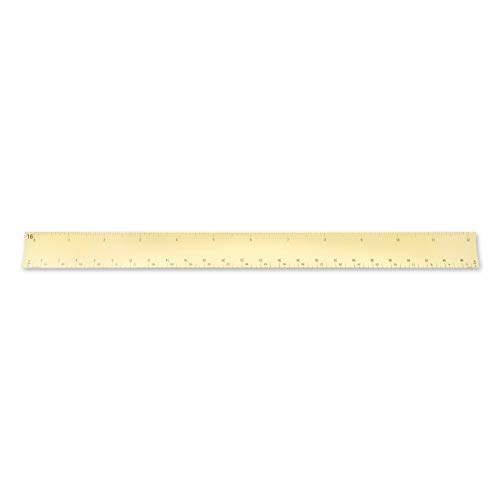 Image of Alumicolor Aluminum Combination Hollow Drafting Scale for School, Office and Art, 12IN, Gold