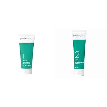 Proactiv Clean Mineral Acne Cleanser 6oz & Azelaic Pore Perfector Brightening Serum 3oz - Sulfur Face Wash & Azelaic Acid Treatment Bundle