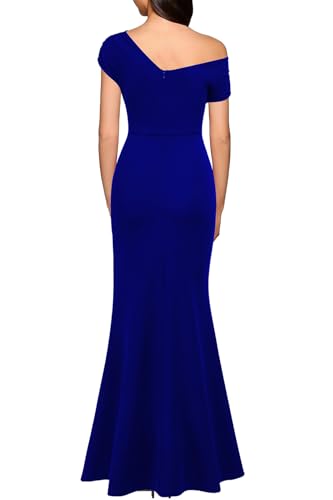 Image of WOOSEA Women's Elegant Sleeveless Off Shoulder Sexy Split Bodycon Long Formal Party Evening Dress