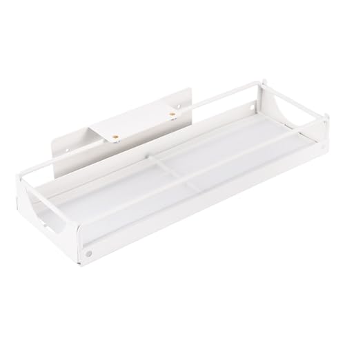HAOHIZE Organizador de gabinete extraíble, cesta deslizante lateral de acero al carbono debajo del fregadero, estante de almacenamiento deslizante con adhesivo fuerte para cocina,