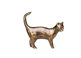 Bronze-Skulptur Katze | stehend | Mini | 6x2x5,5cm | Tierfigur aus Bronze | handgefertigt